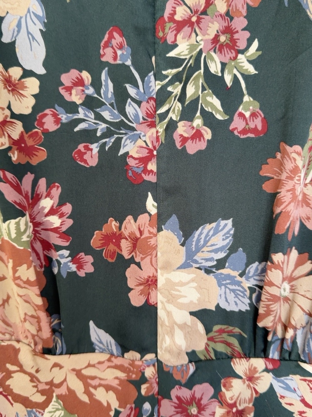 Dress Forum Green Floral Button Front Midi Dress Cottagecore S - Picture 8 of 11
